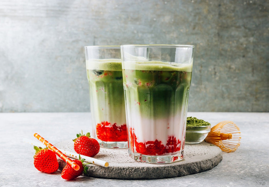 How to Make a Strawberry and Honey-Infused Matcha Latte - Firebelly Tea