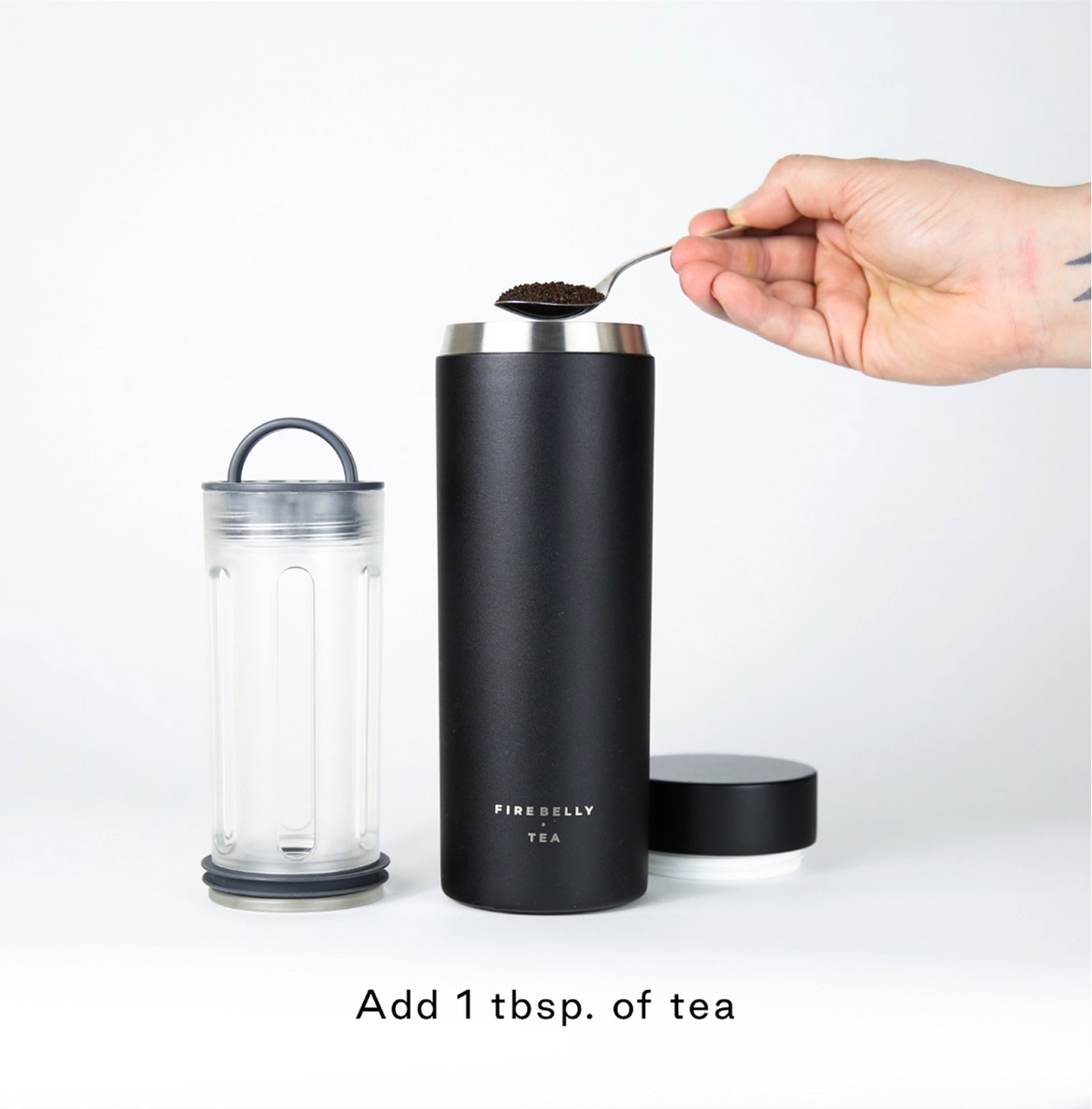 Step 1: add a tablespoon of tea to the mug